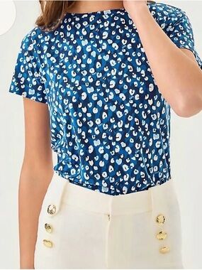Lilly Pulitzer Key West Top in Starlight Navy XXL